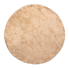 Tapete Redondo 1,50x1,50 Bege Mescla Shaggy Peludo Designerb