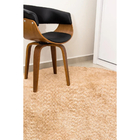 Tapete Redondo 1,50x1,50 Bege Mescla Shaggy Quarto Luxo B