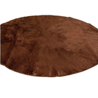 Tapete Redondo 1,50x1,50 Marrom Shaggy Peludo Designer B