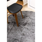 Tapete Redondo 1,50x1,50 Preto Mescl Shaggy Peludo Designerb