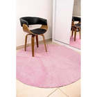 Tapete Redondo 1,50x1,50 Rosa Shaggy Felpudo Luxo B