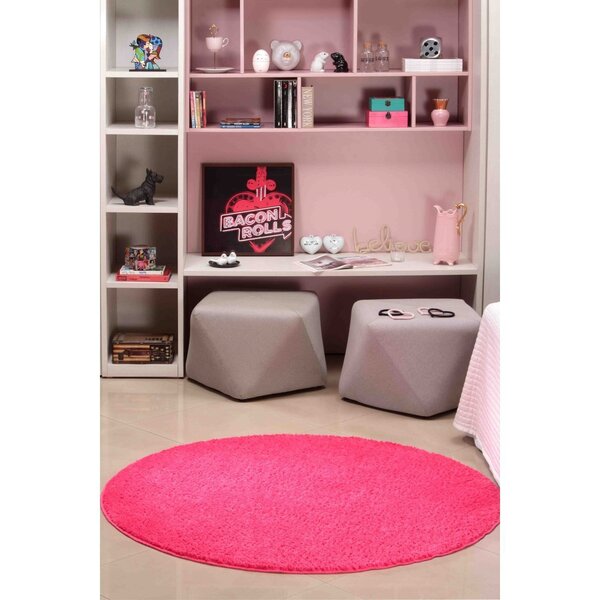 Tapete Redondo 100cm Classic Oasis Tapetes Pink