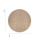 Tapete Redondo 160x160cm Edantex Bege Escuro