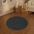 Tapete Redondo 160x160cm Edantex Cinza