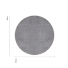 Tapete Redondo 160x160cm Edantex Cinza