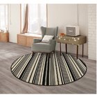 Tapete Redondo 190cm Aruba Tapetes São Carlos Bege-preto