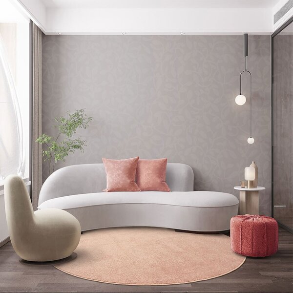 Tapete Redondo 190cm Relex N Tapetes São Carlos Rosa