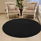 Tapete Redondo 2,00 X 2,00 Antiderrapante Preto Casen