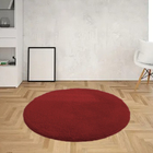 Tapete Redondo 2,00 X 2,00 Antiderrapante Vermelho Casen