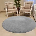 Tapete Redondo 2,00 X 2,00 Envio Rapido Cinza Casen