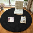 Tapete Redondo 2,00 X 2,00 Macio Preto Casen