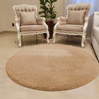 Tapete Redondo 2,00 X 2,00 Pra Tv Bege Casen