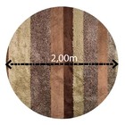 Tapete Redondo 2,00m Quarto Sala Escritório Pelo Macio. Listr