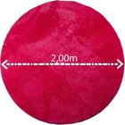 Tapete Redondo 2,00m Quarto Sala Escritório Pelo Macio. Pink