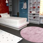 Tapete Redondo 2,00m Quarto Sala Escritório Pelo Macio. Rosa