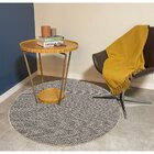 Tapete Redondo 200cm Lisse São João Cinza Escuro