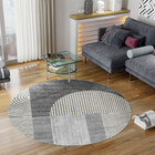 Tapete Redondo Bernadine Kfar Ø137cm Veludo Antiderrapante