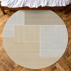 Tapete Redondo Bernadine Rahat Ø137cm Veludo Antiderrapante