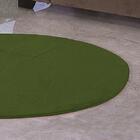 Tapete Redondo De Sala E Quarto 1,10m X 1,10m Pelúcia - Verde