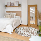 Tapete Redondo Geométrico Losangos Ø135cm Branco/marrom - Ant