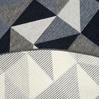 Tapete Redondo Geométrico Triangulos  Ø135cm Azul - Antiderra