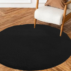 Tapete Redondo Grande  2,00 X 2,00 Preto Casen