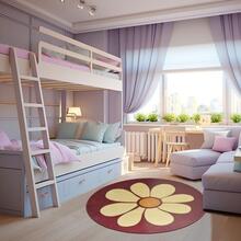 Tapete Redondo Kids Madagascar Margarida 125cm