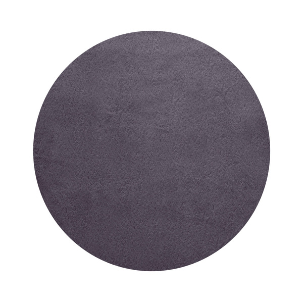 Tapete Redondo Melody Pelo Poliéster Cinza 1,40m Jolitex