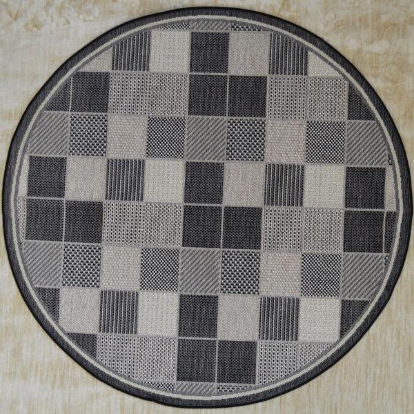 Tapete Redondo Natural Look Tabuleiro-b 150 Cm