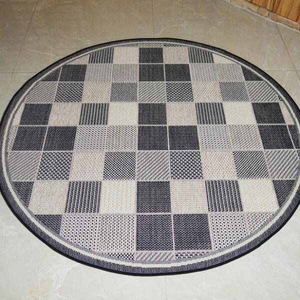 Tapete Redondo Natural Look Tabuleiro-b 200 Cm