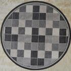 Tapete Redondo Natural Look Tabuleiro-b 200 Cm