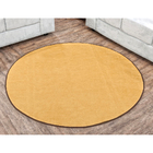 Tapete Redondo Para Quarto Ou Sala Bege Pelúcia Baixa 1,50m D