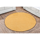 Tapete Redondo Para Quarto Ou Sala Bege Pelúcia Baixa 1,50m D