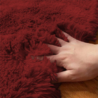 Tapete Redondo Shaggy 2,00 X 2,00 Vermelho Casen