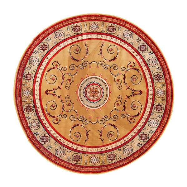 Tapete Redondo Veludo Marbella Çagdas Ii Caramelo 200x200 Cm
