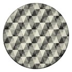 Tapete Redondo Wevans Abstrato Cinza 94cm