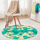 Tapete Redondo Wevans Abstrato Verde 94cm