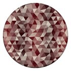 Tapete Redondo Wevans Abstrato Vermelho 94cm