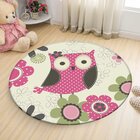 Tapete Redondo Wevans Coruja Baby 84cm