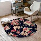 Tapete Redondo Wevans Flores 94cm