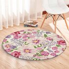 Tapete Redondo Wevans Flowers Pink 94cm