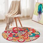 Tapete Redondo Wevans Mandala Flor Multicolor 94cm