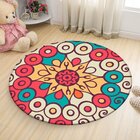 Tapete Redondo Wevans Mandala Sol Color 84cm