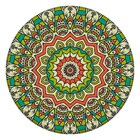 Tapete Redondo Wevans Mandala Verde  94cm