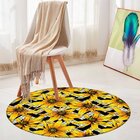 Tapete Redondo Wevans Multi Girassol 94cm