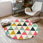 Tapete Redondo Wevans Triangulos Coloridos 94cm