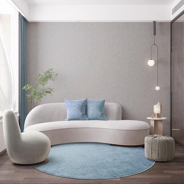 Tapete Relex N Azul 130xredondo Tapetes São Carlos