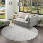 Tapete Relex N Prata 130xredondo Tapetes São Carlos