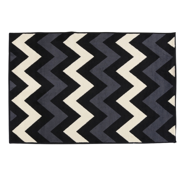 Tapete zig zag preto clearance