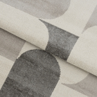 Tapete Retangular 1,50X2,00m Tapetes São Carlos Abstrato Athos Cinza